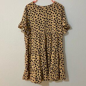 SHEIN Leopard Print Ruffle Dress